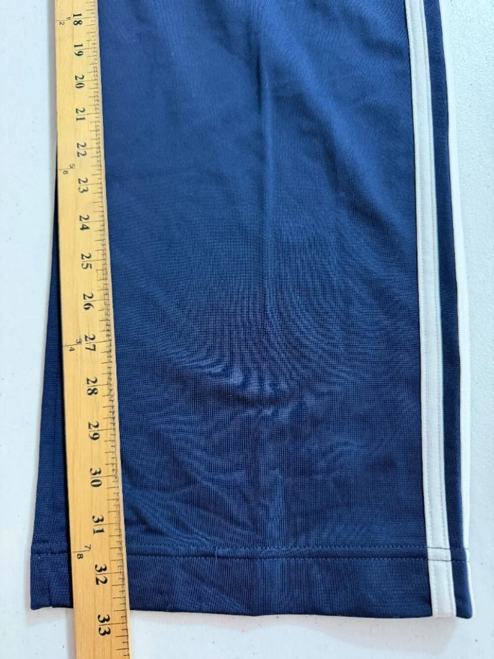 Adidas Originals Men's XL Navy 3 Stripe Track Pants Trefoil Logo Zip Pockets
